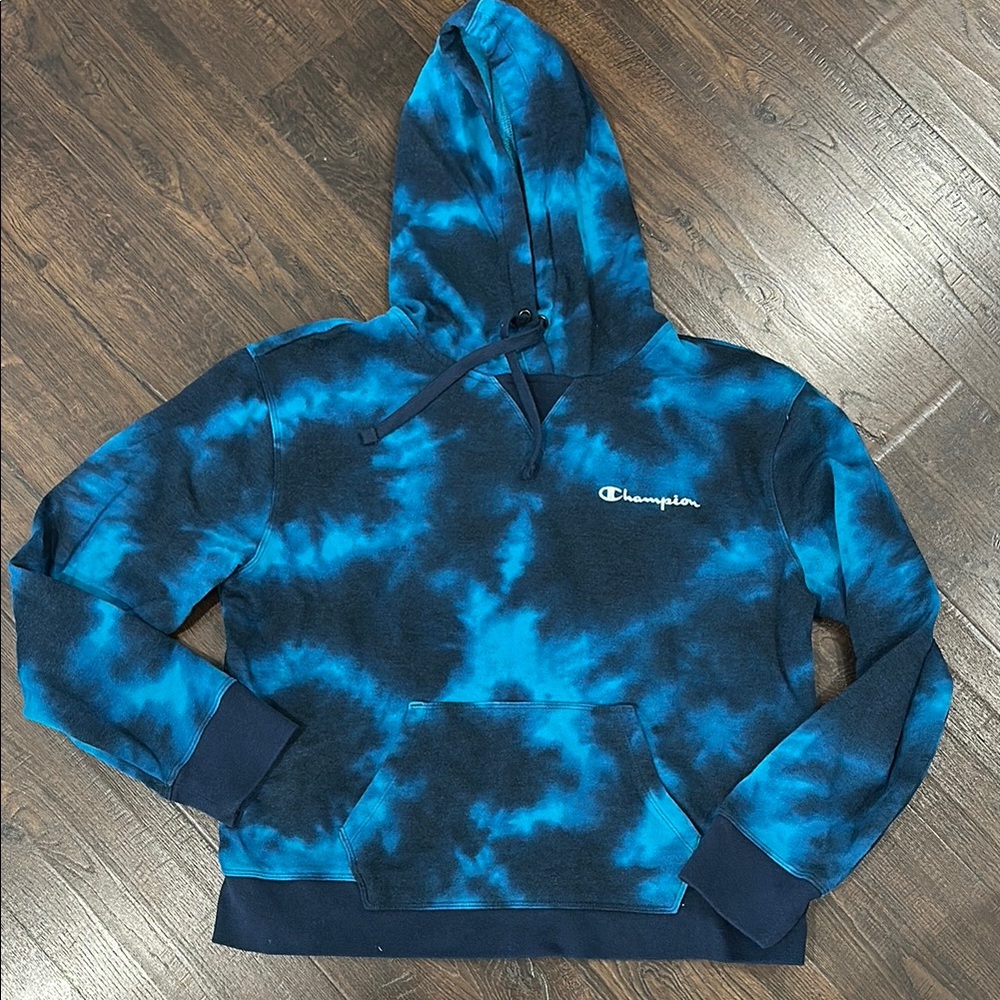 Champion Blue Tie-Dye Sweater